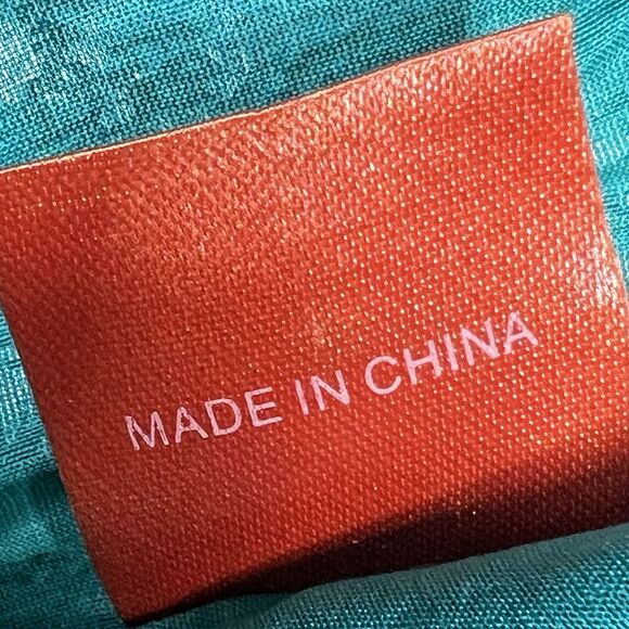 Hale Bob Top Womens Small Teal Silk Blend Metallic Gold Leaf Cabana Beach Tunic - Picture 13 of 14